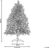 Beleuchteter Weihnachtsbaum BRISCO 180 cm Weiß Bild 2