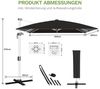 HOMALL Sonnenschirm 300x400 cm Ampelschirm mit Ständer, 360 Grad drehbar, UV-Schutz 50+, 300*400CM, φ330CM, 270*270CM, Gewicht 18-28KG, faltbar, geeignet für Garten, Terrasse, Schwimmbad Bild 4