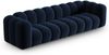 Micadoni Modulares Sofa Lupine 4-Sitzer Samtstoff Salvador Königsblau Bild 2