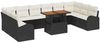 vidaXL Garten-Sofa-Set mit Kissen 11 pcs Schwarz und Creme 3349634 Bild 2