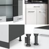 Singleküche R-Line Weiß Hochglanz/Anthrazit 140 cm ohne Arbeitsplatte Vicco Bild 5