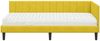 vidaXL Eckbettgestell mit Matratze mit Kopfteil 2 pcs Gelb Samt 3393904 Bild 5