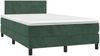 vidaXL Boxspringbett mit Matratze & LED Dunkelgrün 120x190 cm Samt 3270162 Bild 3