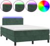 vidaXL Boxspringbett mit Matratze & LED Dunkelgrün 120x190 cm Samt 3270162 Bild 2