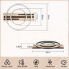 Nettlife LED Deckenleuchte Dimmbar Holz 3 Ringe 46W Modern Deckenlampe 70cm Wohnzimmer, LED fest integriert, 1/2/3/4 Ringe für Schlafzimmer Büro Küche Bild 3