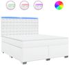 vidaXL Boxspringbett mit Matratze Weiß 180x200 cm Kunstleder 3293033 Bild 2