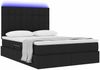 vidaXL LED-Speicherbett mit Matratze Schwarz 140 x 190 cm Stoff 3372416 Bild 3