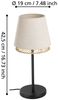 Eglo 'Nature Tabley' Tischleuchte, Stahl schwarz / Textil beige, Ø19x42,5cm, E27 Bild 4