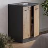 Küchenschrank für Dachschrägen R-Line Artisan-Eiche 60 cm ohne Schräge mit 2 Türen Vicco Bild 4