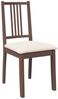 vidaXL Esszimmerstühle mit Kissen 2 Stk. Braun Massivholz Gummibaum 4102395 Bild 4