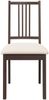 vidaXL Esszimmerstühle mit Kissen 2 Stk. Braun Massivholz Gummibaum 4102395 Bild 5