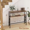 Konsolentisch Flurtisch Beistelltisch 2 Ablagen Höhenverstellbar X-Rahmen Bild 4