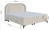 Selsey 'Loreo' Boxspringbett mit Samtbezug, hellbeige , 140x200 cm Bild 4