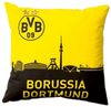Borussia Dortmund, BVB-Kissen mit Skyline, Schwarz / Gelb, 40x40 cm Bild 2