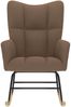 vidaXL Schaukelstuhl Braun Stoff 4016793 Bild 3
