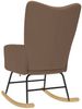 vidaXL Schaukelstuhl Braun Stoff 4016793 Bild 5