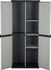 vidaXL Garten-Lagerschrank mit 3 Böden Grau & Schwarz 68x40x168 cm 340984 Bild 3