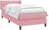 vidaXL Boxspringbett mit Matratze Rosa 90x210 cm Samt 3317768 Bild 3