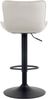 CLP 2er Set Barhocker Emma höhenverstellbar und 360 drehbar,creme Samt Bild 5