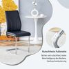 Esszimmerstühle aus schwarzem PU-Material (2er-Set),Stuhlbeine aus silbernem Metall Geeignet für Büros Restaurants Küchen Konferenzräume und andere Umgebungen,PU-Material,Schwarz, Bild 4