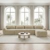 Modulares Ecksofa aus Plüsch mit Chaiselongue, beige Bild 3