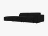 Micadoni Sofa Jodie 3-Sitzer Links Samt Bluvel Schwarz Bild 2