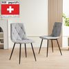 Albatros Esszimmerstuhl Dora mit Stoff Bezug stilvolles Vintage Design, belastbar mit 110Kg, Polsterstuhl - Moderner Küchenstuhl, Stuhl Esszimmer Bild 2