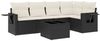 vidaXL 6-tlg. Garten-Sofagarnitur mit Kissen Schwarz Poly Rattan 3252473 Bild 2