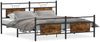 vidaXL Metallbett ohne Matratze Räuchereiche 160x200 cm 3325092 Bild 2