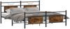 vidaXL Metallbett ohne Matratze Räuchereiche 160x200 cm 3325092 Bild 5