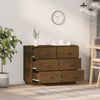 Sideboard Honigbraun 100 x 40 x 75 cm Massivholz Kiefer [820145] Bild 3