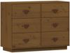 Sideboard Honigbraun 100 x 40 x 75 cm Massivholz Kiefer [820145] Bild 2