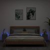 vidaXL TV-Wandschränke mit LED-Leuchten 2 Stk. Schwarz 30,5x35x30 cm 837221 Bild 3