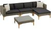 tectake Loungeset Rattan Lounge, (Set, 5-tlg), mit Aluminiumgestell Bild 4