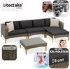 tectake Loungeset Rattan Lounge, (Set, 5-tlg), mit Aluminiumgestell Bild 3