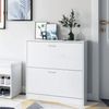 Homfa Schuhschrank (2-St) Schuhregal mit 3 Klappen,Schuhkipper weiß,2 Türen/3Türen Bild 3