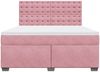 vidaXL Boxspringbett mit Matratze Rosa 180x200 cm Samt 3290995 Bild 4