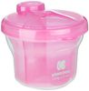 Kikkaboo Milchpulver Behälter 2 in 1 Snackbecher, drei Ablagefächer, Deckel rosa pink Bild 2