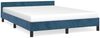 vidaXL Bettgestell ohne Matratze Dunkelblau 140x200 cm Samt 347577 Bild 2