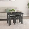 vidaXL Satztische 3 Stk. Grau Massivholz Kiefer 824980 Bild 3