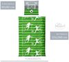 MTOnlinehandel Bettwäsche Fußball, 100 % Baumwolle, Biber, 2 teilig, Stadion, Tor & Spielfeld Bettwäsche in zwei Größen Bild 2