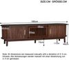TV-Lowboard aus MDF mit Schiebetüren & Klapptür, 165x39,5x46 cm, Braun Bild 4
