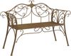 vidaXL Gartenbank 2-Sitzanzahl 130 x 47 x 90 cm Stahl Antikbraun 42029543 Bild 2