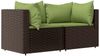 vidaXL 3-tlg. Garten-Lounge-Set mit Kissen Braun Poly Rattan 319827 Bild 3