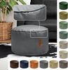 Green Bean® Sitzhocker aus Kunstleder - Pouf mit EPS Perlen Füllung - 43 x 30 cm - perfekte Ergänzung zum Sitzsack - Grau Bild 2
