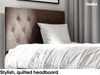 MEBLINI Kinderbett mit Bettkasten FILIPPO 1 80x200 Rechts – H3/Braun Samt Gepolstert Einzelbett mit Matratze - Polsterbett mit Stauraum - Bett mit Kopfteil – Stauraumbett Bild 3