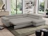 Mks Möbel 'Pedro L-Form' Ecksofa mit Schlaffunktion, verstellbaren Kopfstützen & Bettkasten, Hellgrau, Boucle, rechts Bild 5