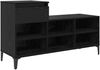 vidaXL Schuhschrank mit Regal Schwarz Eichen-Optik 102 x 36 x 60 cm 881044 Bild 2
