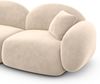 Couch Mirello L Form in Samtstoff - Samtstoff - creme - Links Bild 5