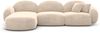 Couch Mirello L Form in Samtstoff - Samtstoff - creme - Links Bild 3